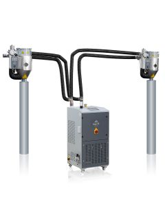 sDRY 40 avec 2 trémies à 15 l sur machine 400V/50Hz