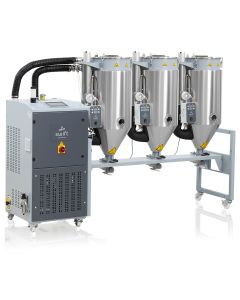 sDRY 80 avec 3 trémies à 80 l sur cadre 400V/50Hz